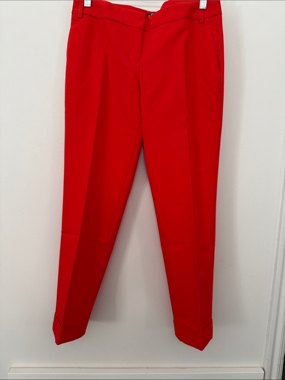 Express Bright Red Cropped Dress Pants
